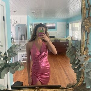 Hot pink revolve dress